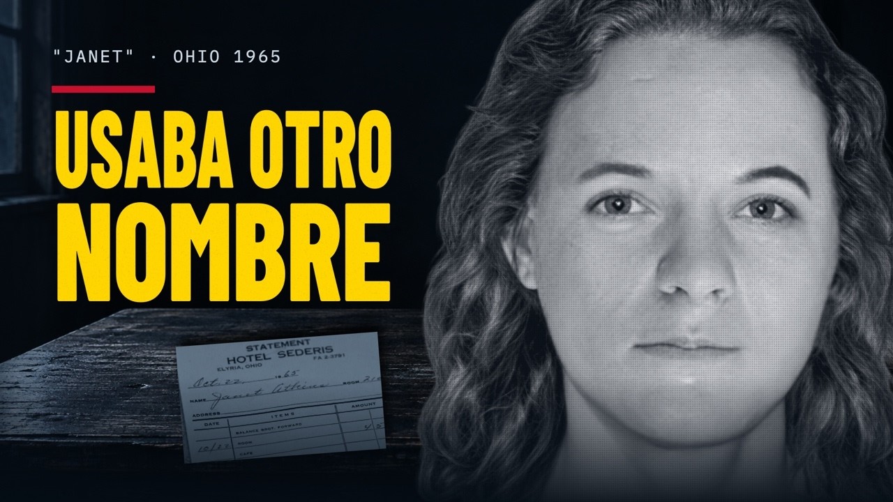 Miniatura del documental: retrato de "Janet", Ohio 1965, con el texto "Usaba otro nombre" y el recibo del Hotel Sederis