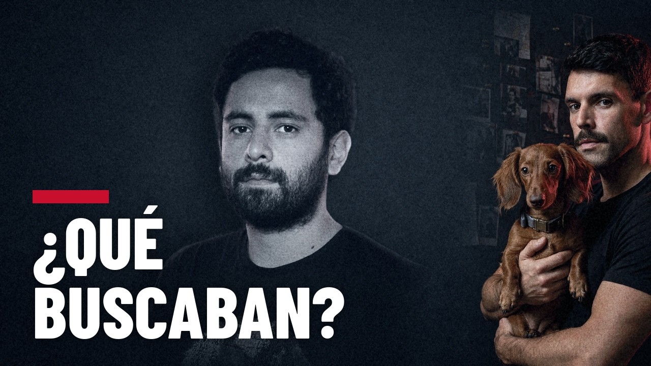 Miniatura del documental: dos hombres y un perro salchicha con el texto "¿Qué buscaban?"